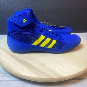 Adidas | FV2473 | HVC 2 Mens Royal Blue & Solar Yellow Wrestling Shoes Size 7.5